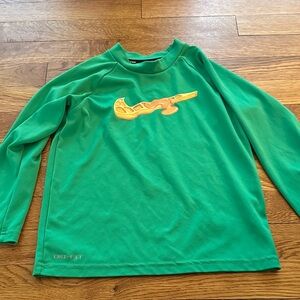Nike Green Long Sleeve Kids Tee